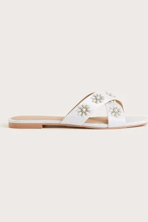 Monsoon Embellished Flat Bridal Sandals