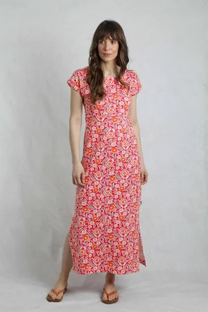 Weird Fish Mirren Cotton Printed Maxi Dress