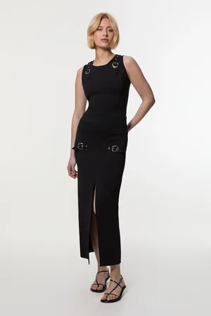 Karen Millen Buckle Trim Knitted Skirt