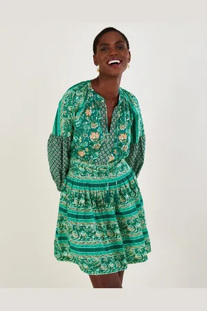Monsoon Floral Print Tiered Short Dress