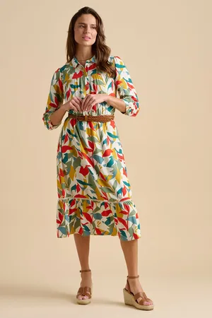 Brakeburn Falling Leaves Midi Dress
