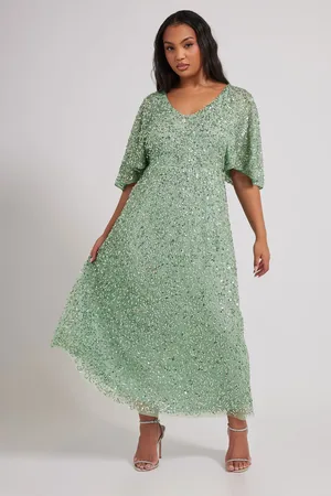 Yours Hand Embellished V-Neck Maxi Dress