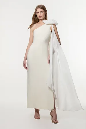 Karen Millen Bandage Figure Form Knit Tassel Sleeve Detail Maxi Dress