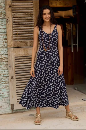 Weird Fish Tivoli Printed Jersey Dress