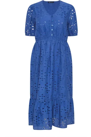 M&Co Petite Broderie Tiered Dress