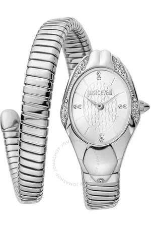 Roberto Cavalli Glam Chic Snake -Tone Dial Watch