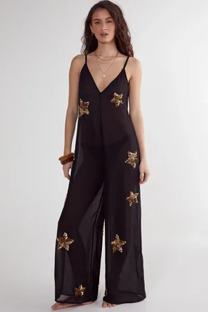 NASTY GAL Star Embellished Beach Jumpsuit