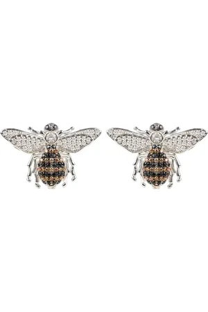 Latelita Honey Bee Stud Earrings Silver