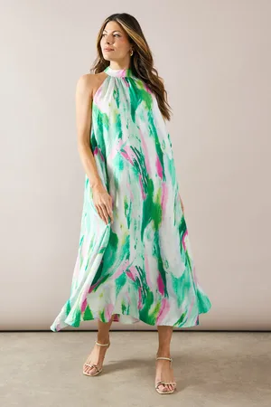 wallis Abstract Print Maxi Swing Dress