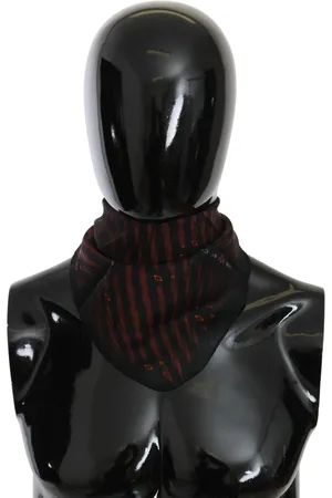 Costume National Silk Scarf Red Pattern Women Scarves