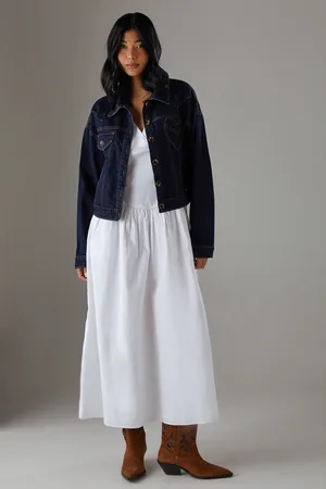 warehouse Two Tone Denim Heart Pocket Western Jacket