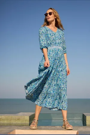 Weird Fish Himanshee Printed Viscose Maxi Dress