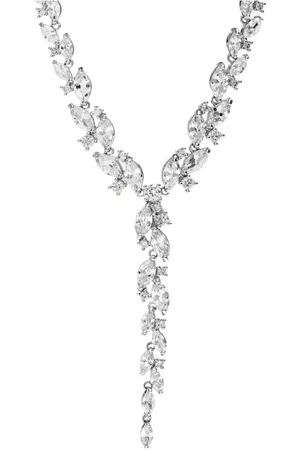 Jon Richard Rhodium And Cubic Zirconia Mixed Stone Bridal Necklace