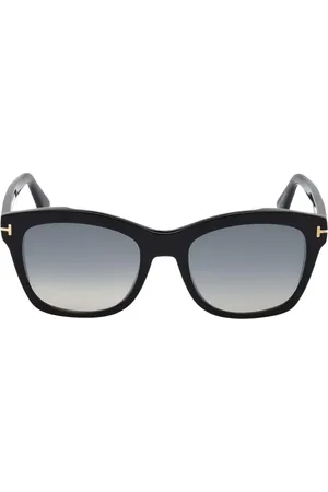 Tom Ford Lauren-02 Grey Mirrored Lens Shiny Sunglasses