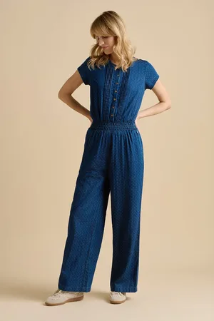 Brakeburn Spot Denim Wide Leg Jumpsuit
