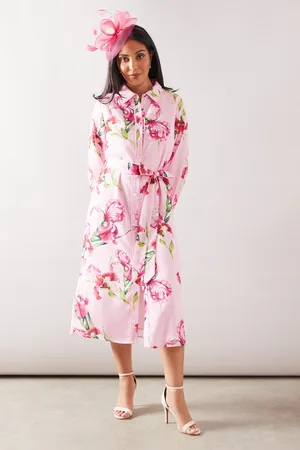 wallis Petite Premium Floral Belted Shirt Dress
