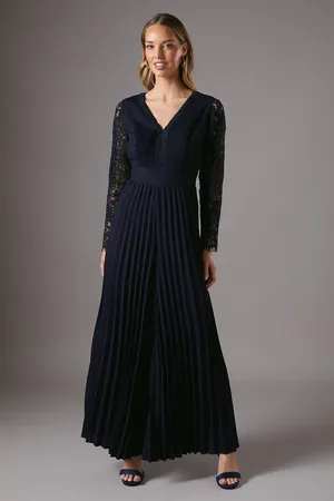 Coast Lace Sleeve Pleated Jumpsuit