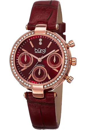 Bürgi Rosavelle Ember 32mm Quartz Dual-Time Fashion