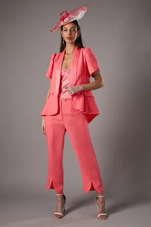 Coast Lisa Tan Split Front Trouser
