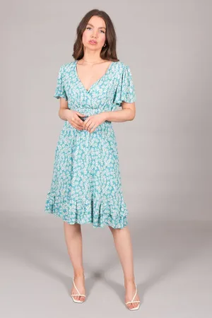 Asolo Smock Waist Ditsy Print Dress