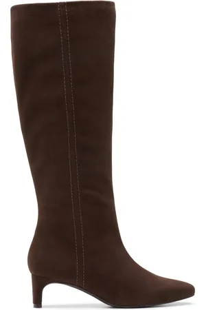 Clarks Edina Tall Dark Suede Knee High Boots