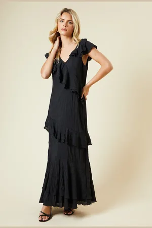 Dorothy Perkins Petite DP Luxe Textured Sleeveless Ruffle Midi Dress