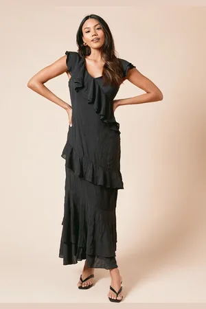 Dorothy Perkins DP Luxe Textured Sleeveless Ruffle Midi Dress