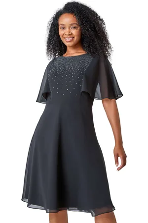 Roman Petite Embellished Skater Dress