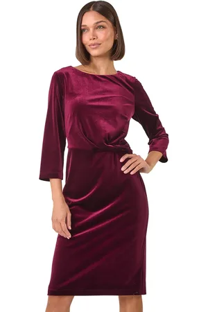 Roman Velvet Bodycon Midi Dress