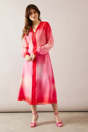 wallis Zip Front Animal Border Midi Dress