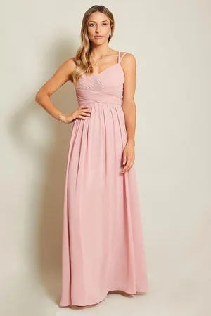 Krisp Crochet Back Strappy Chiffon Maxi Dress