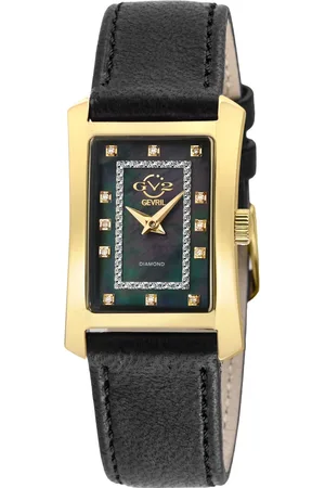 GV2 by Gevril Luino Diamond 14603 Italian Leather Swiss Quartz Watch