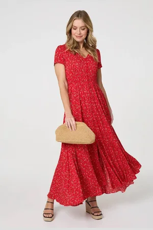 Izabel London Ditsy Floral A-Line Maxi Dress