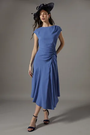 Coast Drape Side Cap Sleeve Midi Dress