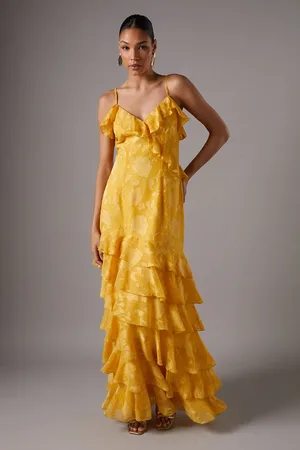 Coast Strappy Frill Tiered Hem Maxi Holiday Dress