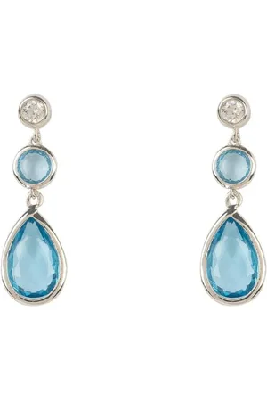 Latelita Tuscany Gemstone Drop Earring Silver Topaz Hydro