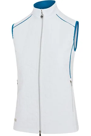 Island Green Piping Detail Padded Golf Gilet