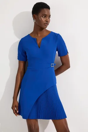 Karen Millen Tailored Military Pleat Short Sleeve Mini Dress