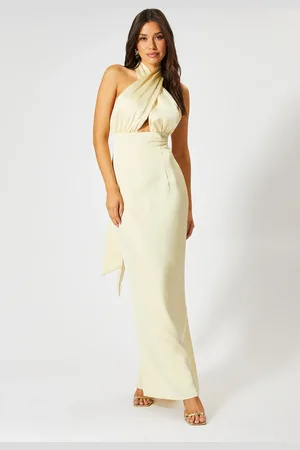 MissPap Satin Wrap Multi Way Maxi Dress