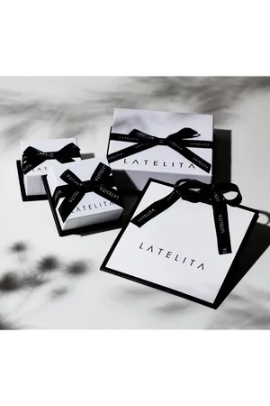Latelita Irina Emerald Teardrop Earrings Silver