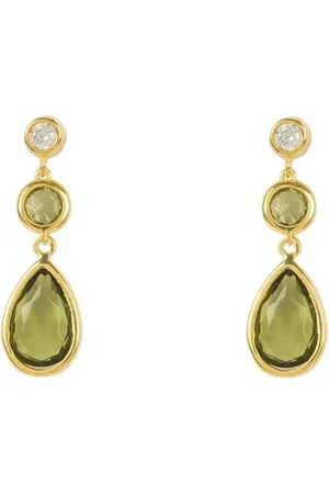 Latelita Tuscany Gemstone Drop Earring Gold Peridot