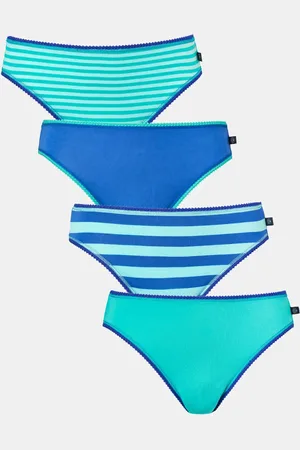 British Boxers Pack of Four "Seagreen" Bamboo High Leg Knickers