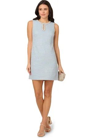 Adrianna Papell Embellished Boucle Shift Dress