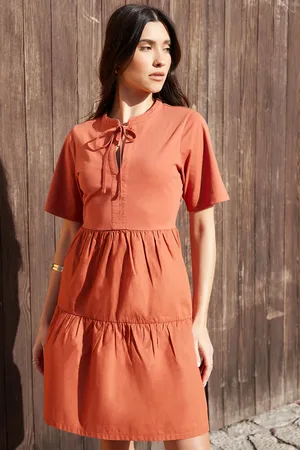 Threadbare Tiered Jersey Poplin Mini Dress