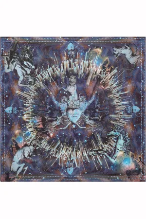 Bolongaro Dimension Silk Printed Scarf