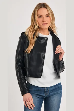 French Connection Faux Leather Biker Jacket