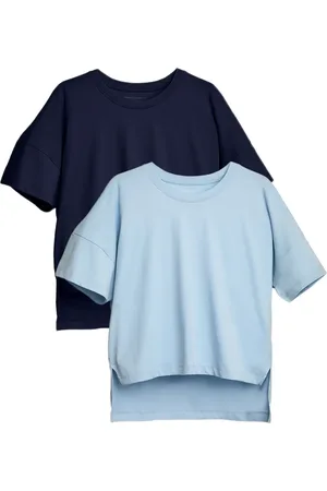 French Connection 2 Pack Cotton Crew Neck Boxy Fit Short Sleeve T-Shirts