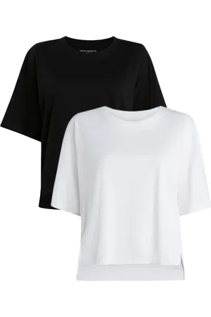 French Connection 2 Pack Cotton Crew Neck Boxy Fit Short Sleeve T-Shirts