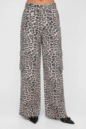NASTY GAL Print Baggy Jean