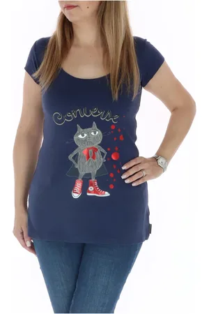 Converse Casual Cat Superhero TShirt Women - Shirts